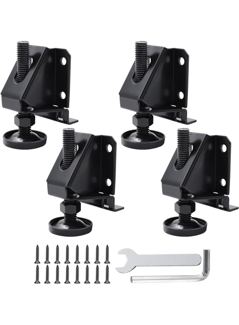 Cobest Adjustable Leveling Feet Furniture Levelers, Leg Leveler, Table Feet Heavy Duty Leg Levelers for Cabinets Sofa Tables Chairs,Support 1320LBs, Large Base (4 Pack, Black) - Image 1