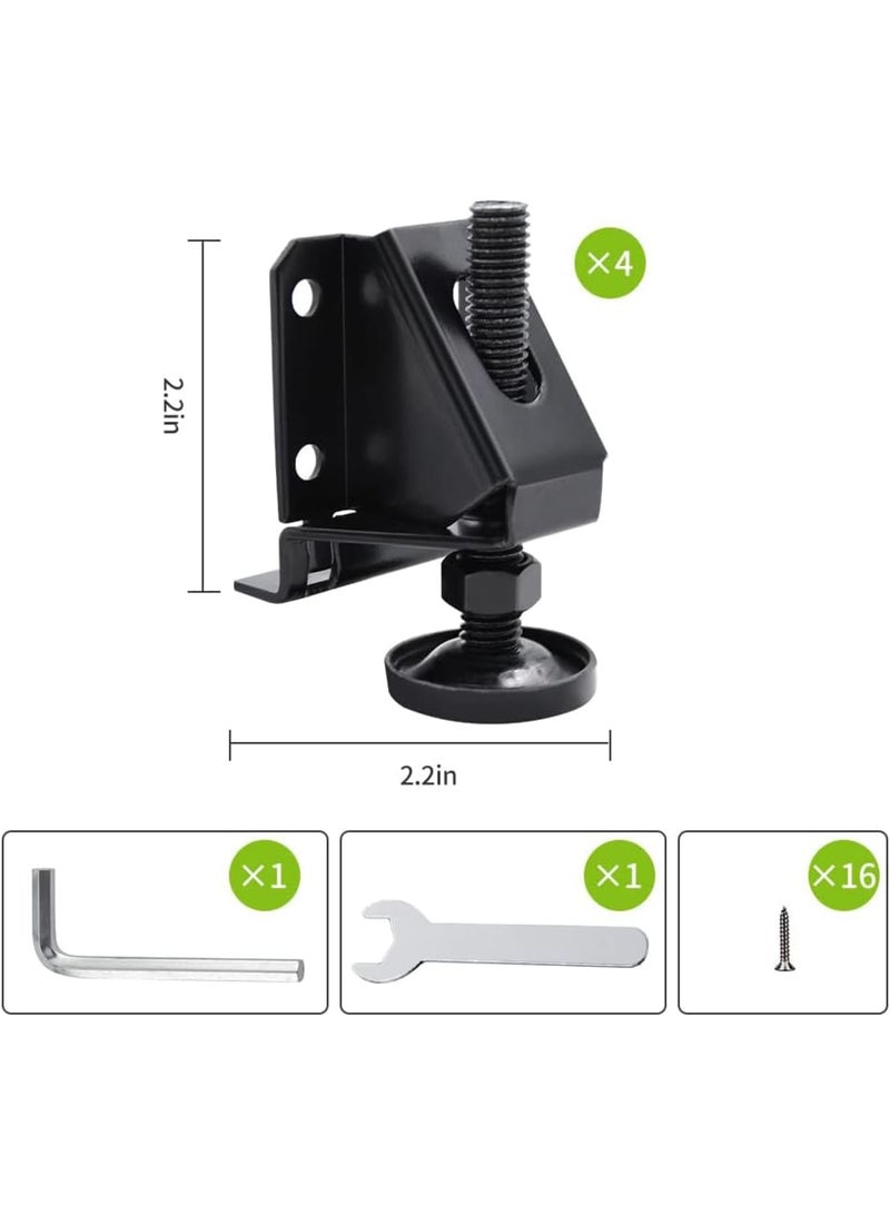 Cobest Adjustable Leveling Feet Furniture Levelers, Leg Leveler, Table Feet Heavy Duty Leg Levelers for Cabinets Sofa Tables Chairs,Support 1320LBs, Large Base (4 Pack, Black) - Image 5