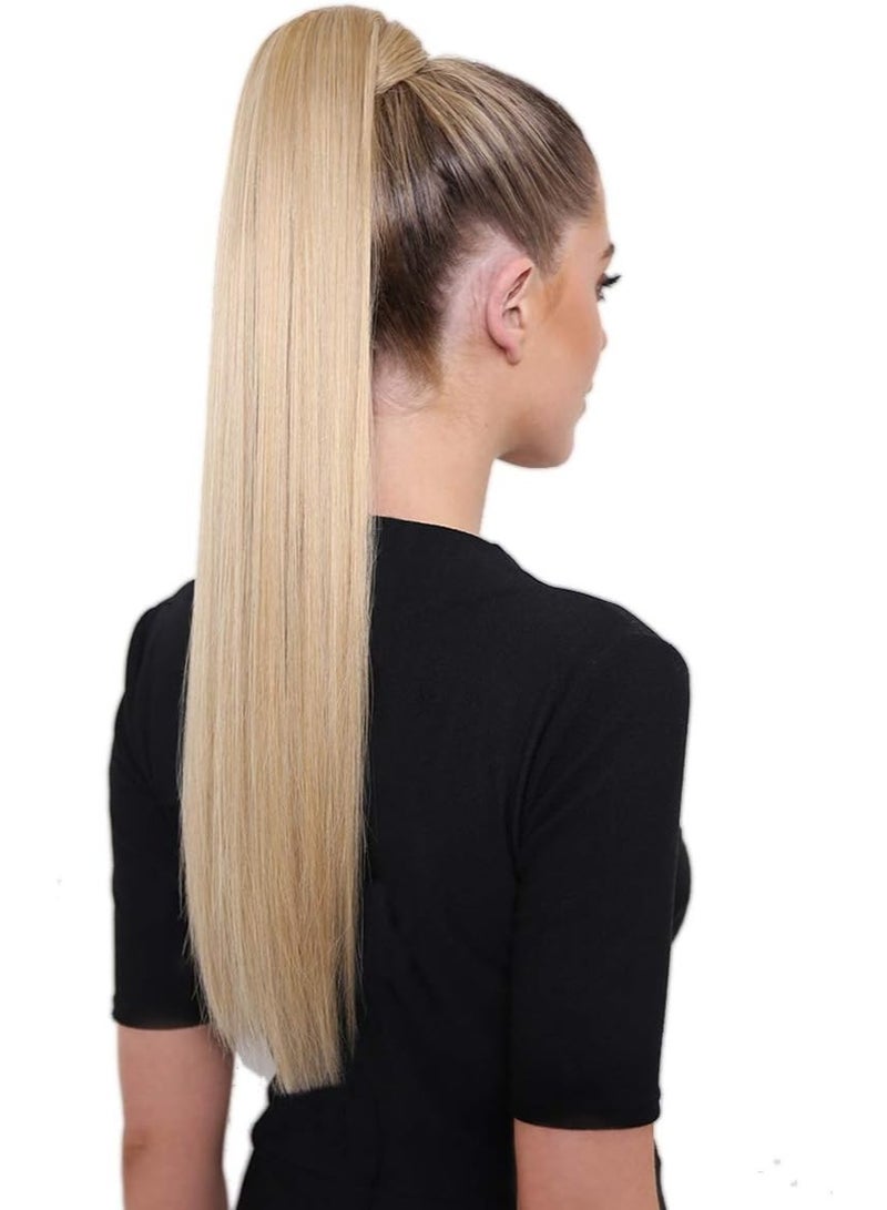 LullaBellz Grande 26" Straight Wrap Around Pony California Blonde - Image 2