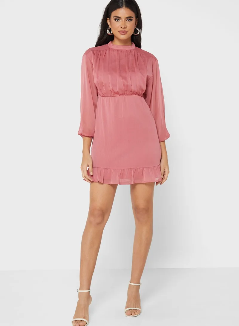DOROTHY PERKINS Ruffled High-Neck Dress