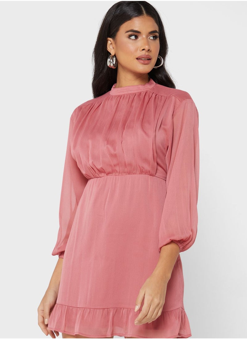 Puff Sleeve Ruffle Hem Dress - pzsku/ZAD689956987CFF4B2738Z/45/_/1698933107/a1964fe6-2758-4fcd-9603-057ef465cc7e