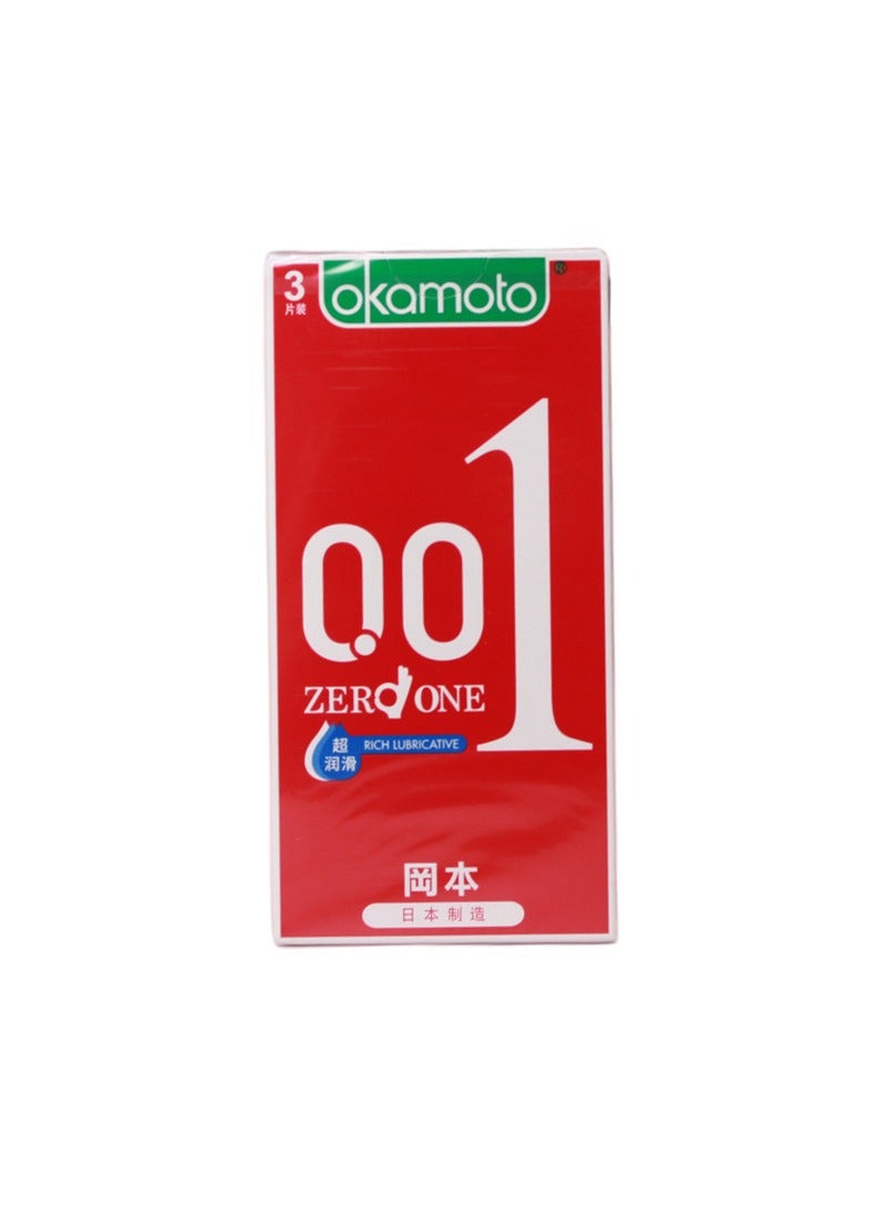 Okamoto condom ultar lubricated with 0.01 size 3pcs - Image 2