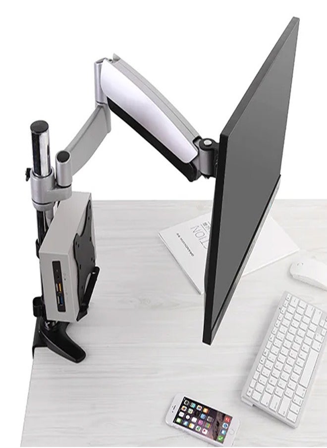 Skill Tech SH CP1 Optional Thin Client (Mini PC) Holder, Depth Range 17–70mm, 5kg Load Capacity – Black  - Image 3