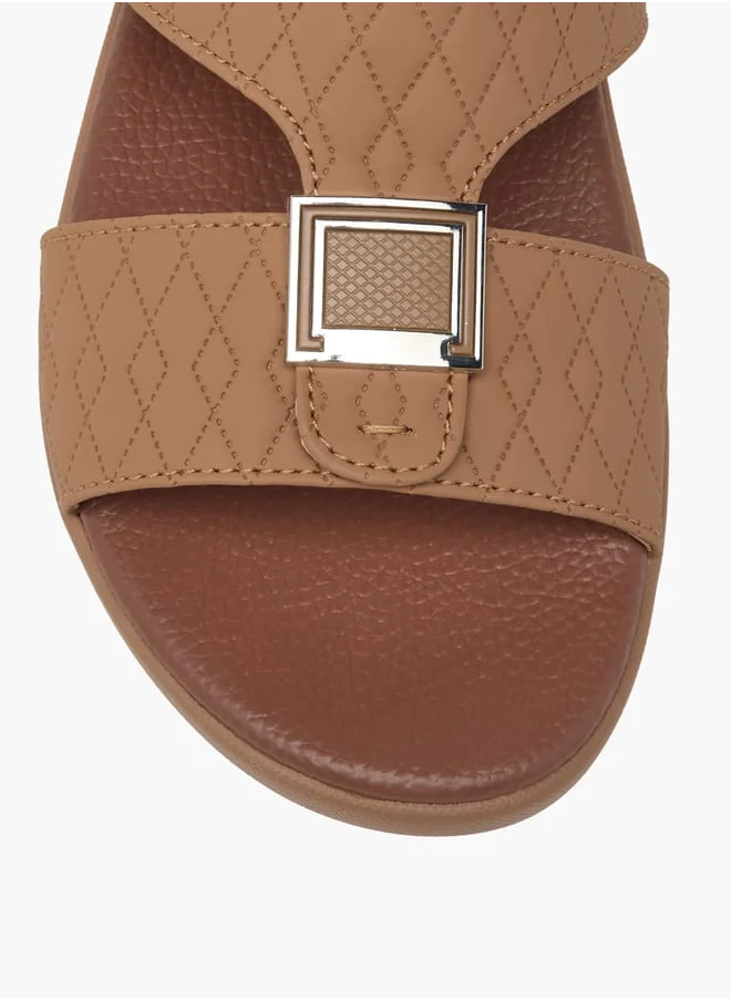 ال بي ال من شو اكسبرس Men's Textured Slip-On Arabic Sandals Ramadan Collection