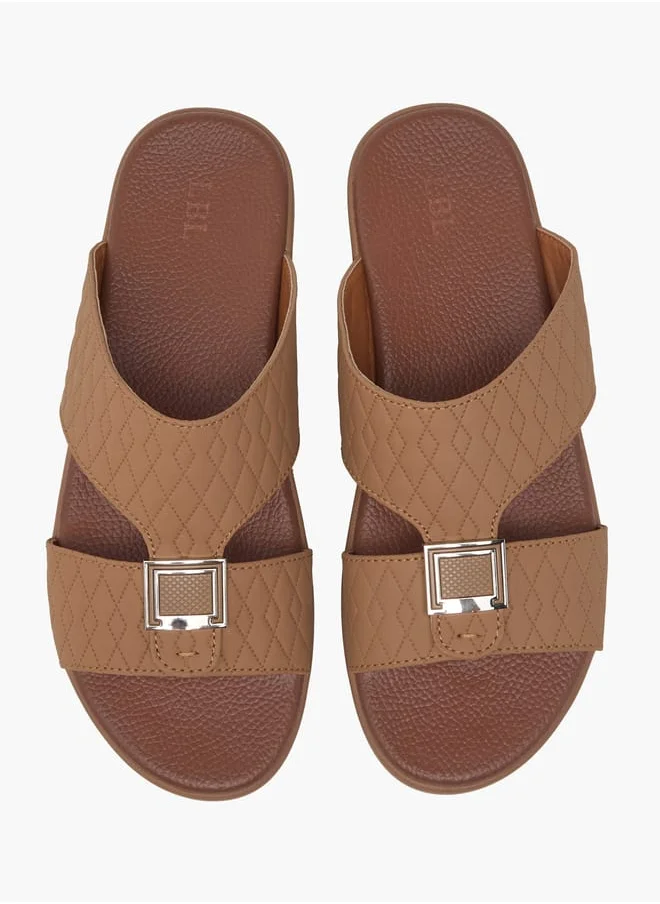 ال بي ال من شو اكسبرس Men's Textured Slip-On Arabic Sandals Ramadan Collection