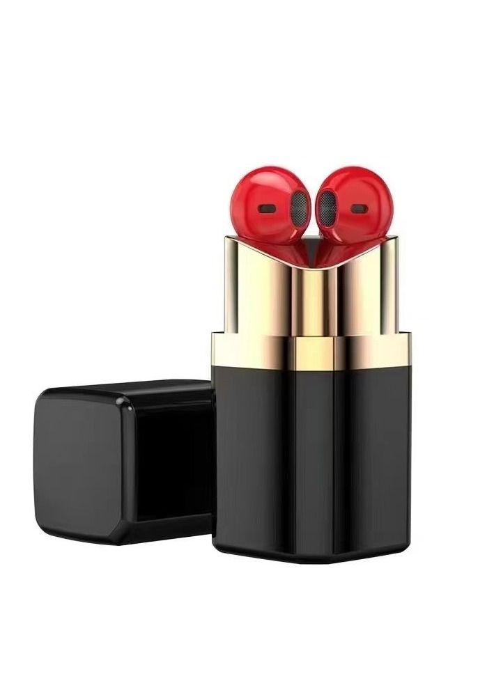 GULFLINK Luxury Fashion Design Lipstick Earbuds Red - Image 1