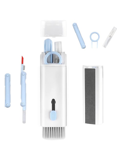 Laptop Cleaner, 7 in 1 Keyboard Cleaner Set, Computer MacBook Earphone Cleaning Kit, Tablet and Screen Dust Brush Including Soft Sweep, Swipe, 3 in 1 Airpod Cleaner Pen, Key Puller and Spray Bottle