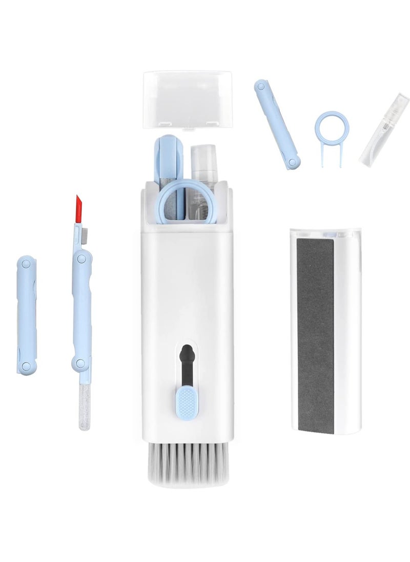 Laptop Cleaner, 7 in 1 Keyboard Cleaner Set, Computer MacBook Earphone Cleaning Kit, Tablet and Screen Dust Brush Including Soft Sweep, Swipe, 3 in 1 Airpod Cleaner Pen, Key Puller and Spray Bottle