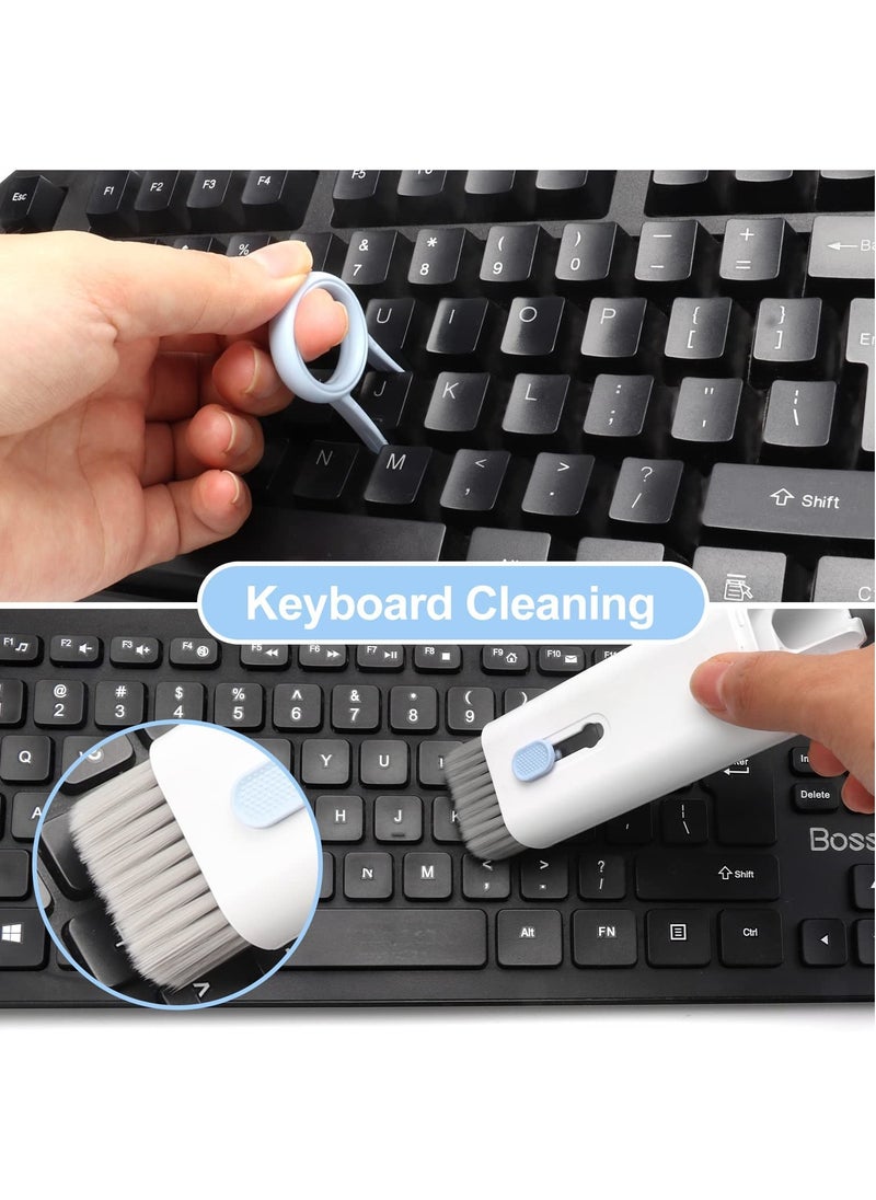 Laptop Cleaner, 7 in 1 Keyboard Cleaner Set, Computer MacBook Earphone Cleaning Kit, Tablet and Screen Dust Brush Including Soft Sweep, Swipe, 3 in 1 Airpod Cleaner Pen, Key Puller and Spray Bottle