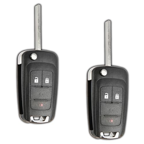 KeylessOption 2X KeylessOption Key Fob Replacement for 2010 2011 2012 2013 2014 2015 2016 2017 2018 2019 Chevrolet Chevy GMC Buick Remote, 3-Button OHT01060512, Self Programming - Image 1