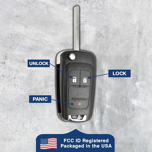 KeylessOption 2X KeylessOption Key Fob Replacement for 2010 2011 2012 2013 2014 2015 2016 2017 2018 2019 Chevrolet Chevy GMC Buick Remote, 3-Button OHT01060512, Self Programming - Image 5