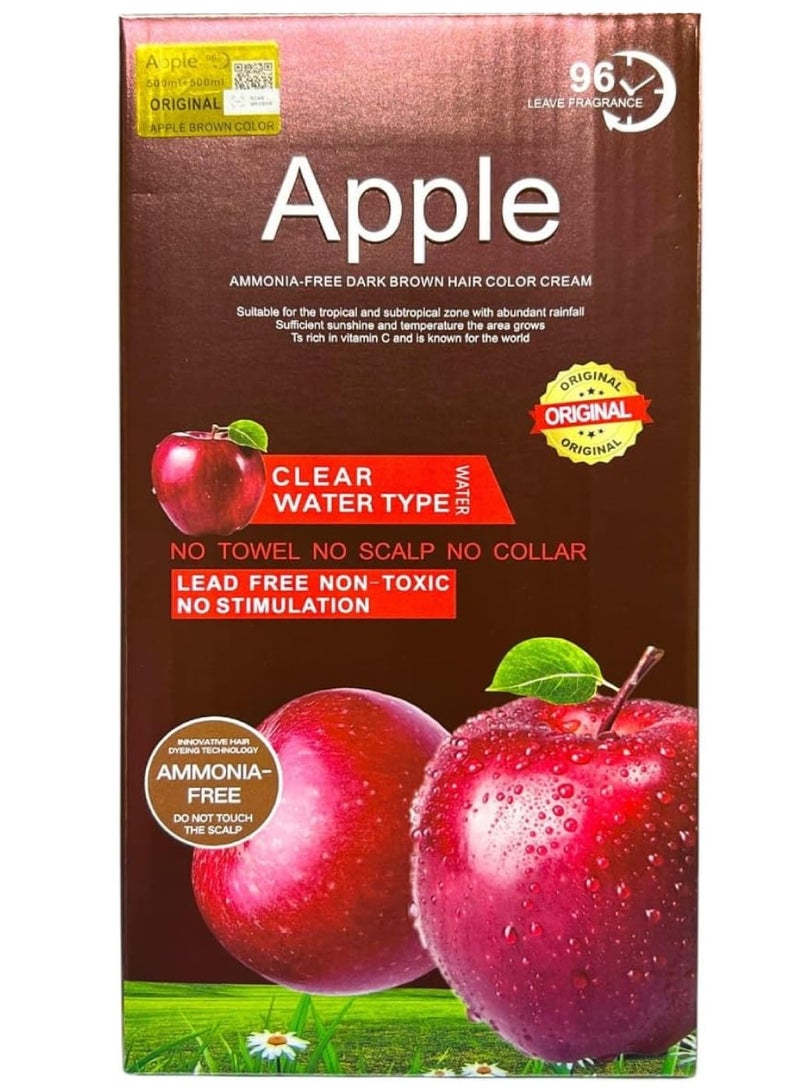 ابل  كريم تلوين الشعر باللون البني الداكن الطبيعي الخالي من الأمونيا 1000 مل - Image 1