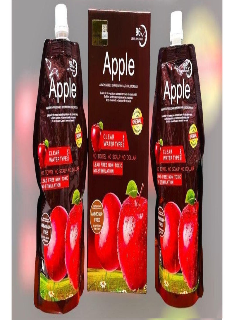 ابل  كريم تلوين الشعر باللون البني الداكن الطبيعي الخالي من الأمونيا 1000 مل - Image 2