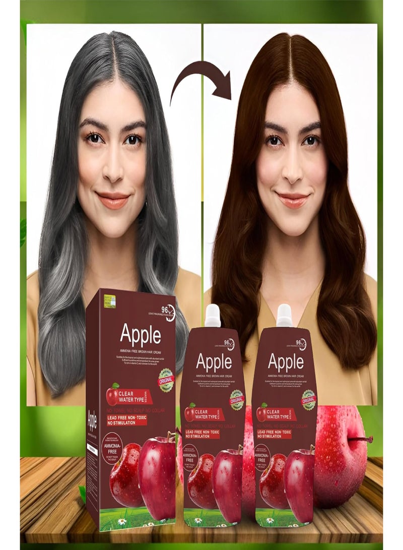 ابل  كريم تلوين الشعر باللون البني الداكن الطبيعي الخالي من الأمونيا 1000 مل - Image 4