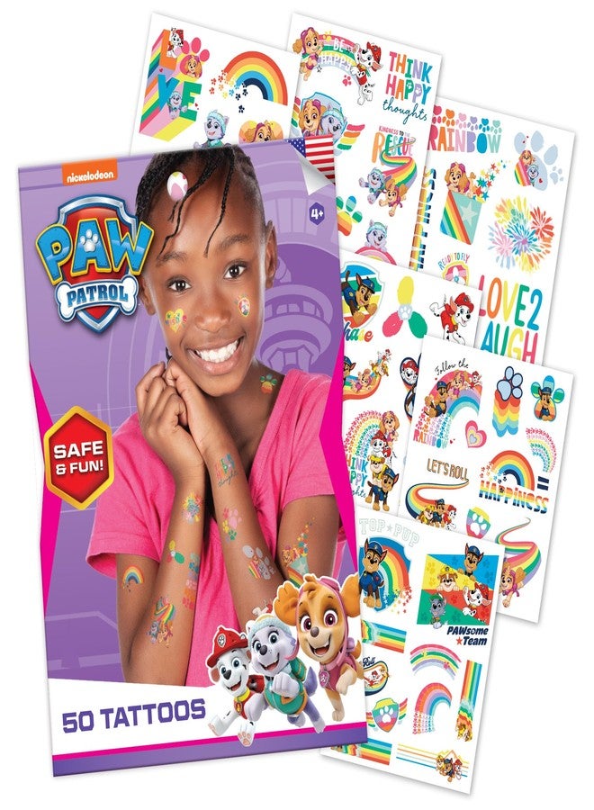 SAVVi 50 Paw Patrol Temporary Tattoos: Sky and Everest, Skin-Safe Ink, Great for Birthday Parties, Gifts for Boys and Girls Ages 4-12+, Made in the USA [6 sheets, 50 count] - Image 1