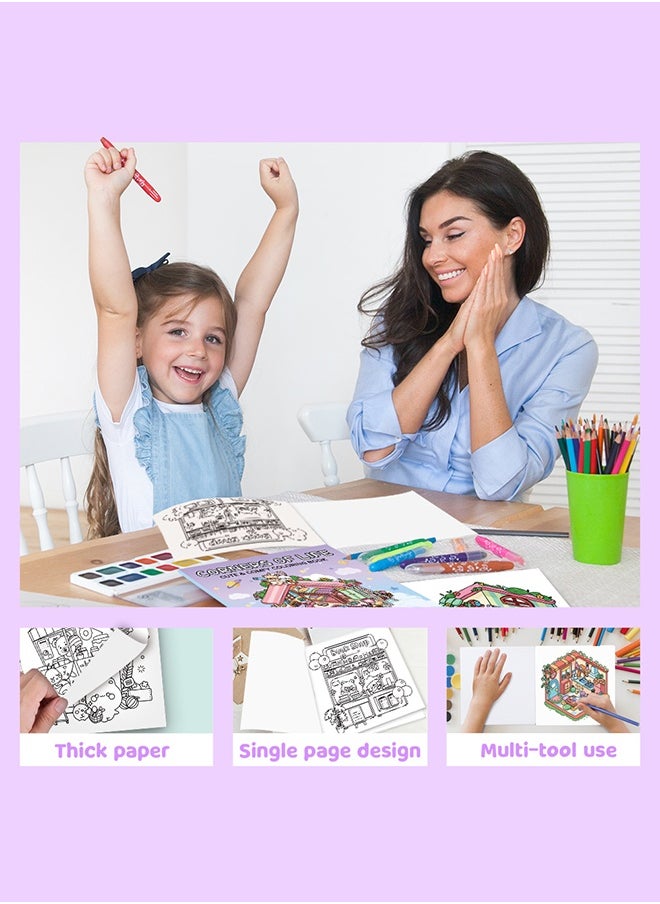 Lemon 40 Pages Children's Doodle Book, for Coloring and Drawing,  Wall Stickable, Thick Paper for Art Fill-In, Perfect for School, Students, Stationery, and Learning Supplies  - Image 4