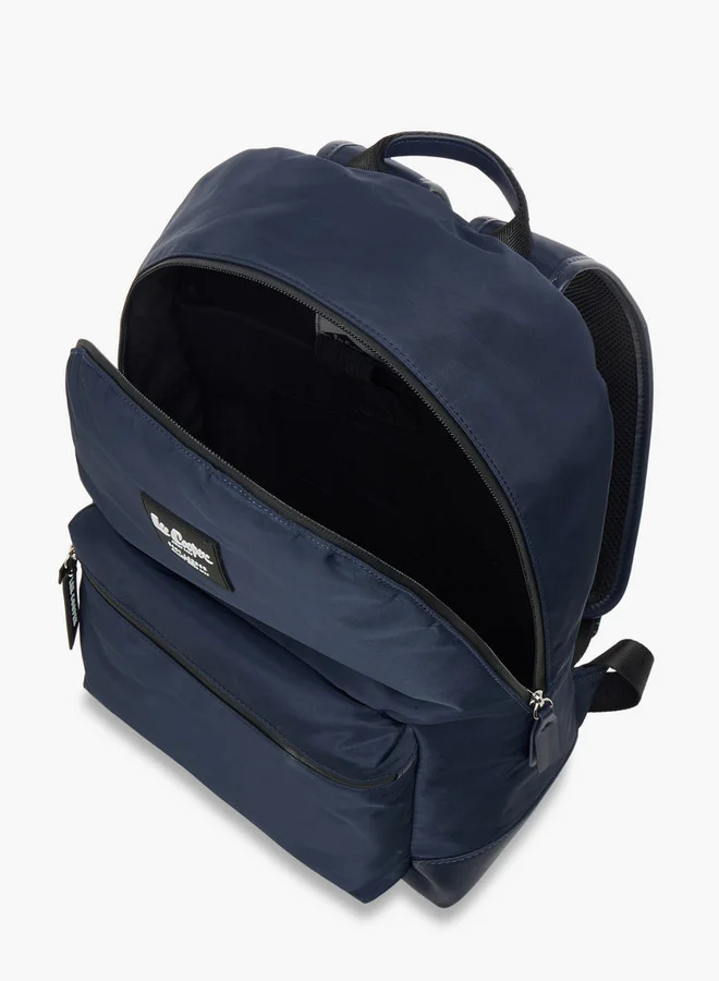 Lee Cooper Solid School Backpack with Adjustable Straps and Zip Closure - 30x13x41 cm