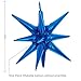 BBPOOL 6 Pcs Blue Star Balloons22 Inch Blue Starburst Balloons Star Foil Mylar Balloons for Birthday Party Wedding Christmas Anniversary Graduation Decorations - Image 4