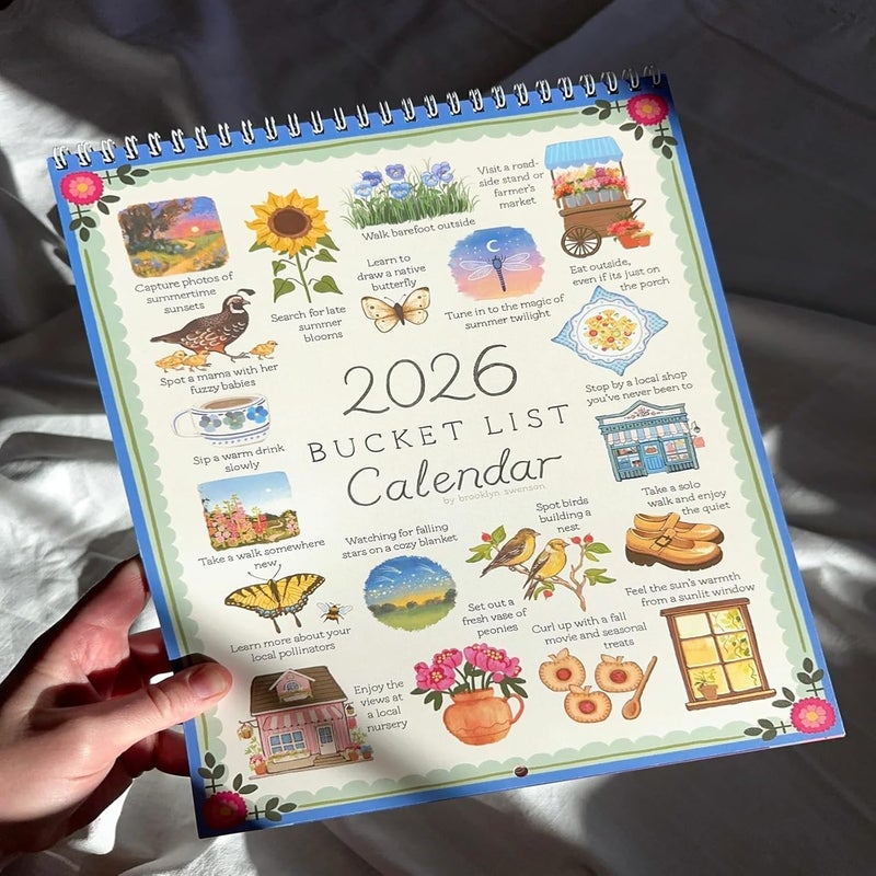 2026 Bucket List Calendar, Goal Setting Wall Calendar, including monthly bucket list activities, inspirational artworks, and seasonal adventures for family office organization and mindfulness living - Image 3