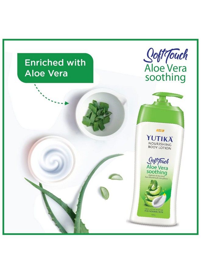 Yutika Softtouch Nourishing Body Lotion For Long Lasting Moisture And Soothing Skin For Men And Women (Aloevera 500Ml) - Image 4