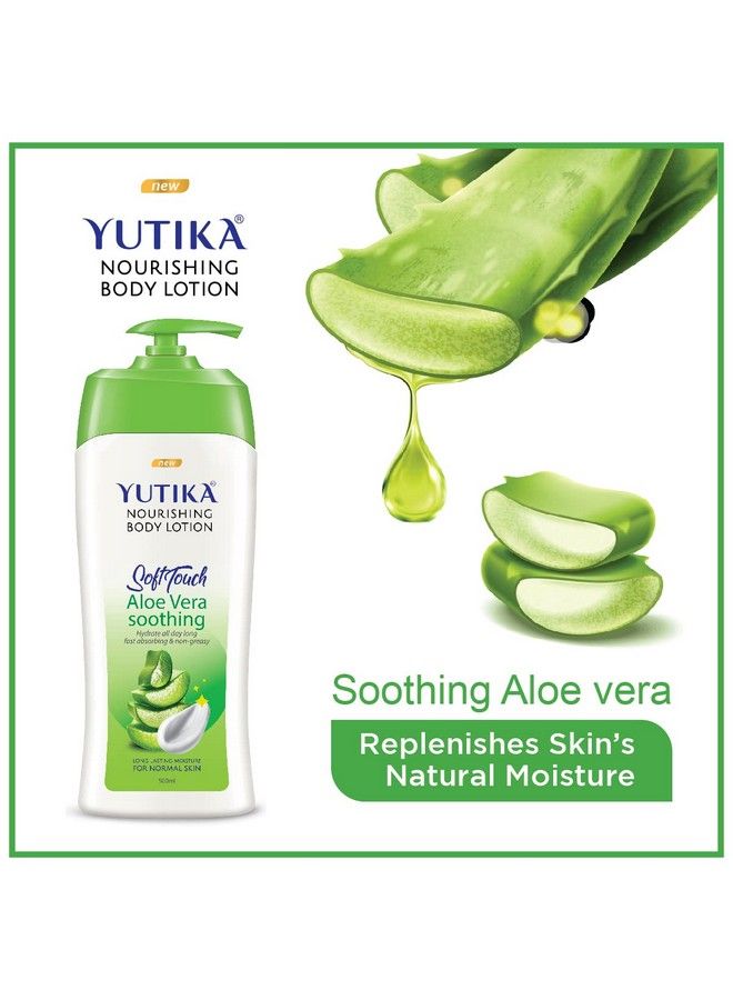 Yutika Softtouch Nourishing Body Lotion For Long Lasting Moisture And Soothing Skin For Men And Women (Aloevera 500Ml) - Image 5