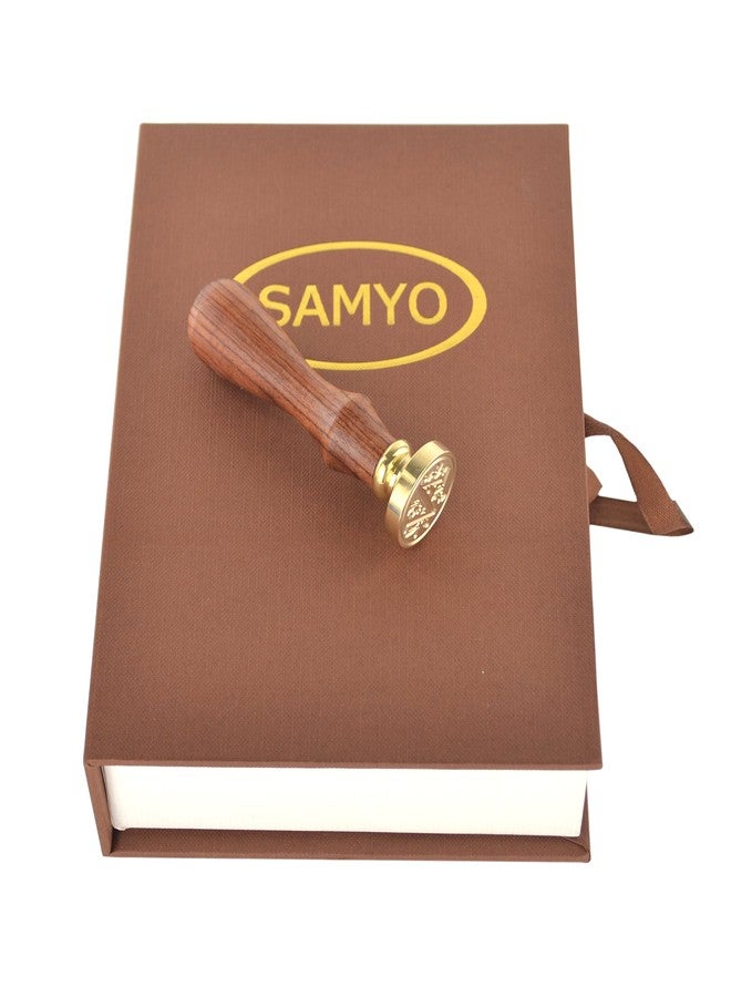 Samyo Wax Seal Stamp Kit Retro Creative Sealing Wax Stamp Maker Gift Box Set Brass Color Head with Vintage Classic Alphabet Initial Letter (R) - Image 5
