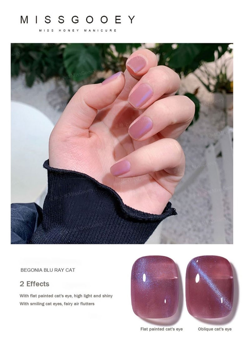 Miss Gooey Nail Polish Set Gel Nail Polish Cat Eye Color Change Glitter with Magnetic Stick Kit Super Shiny Color Long Lasting UV LED Needs Quick Drying Magnetic Art Manicure DIY At Home Soak for Women  - Image 2