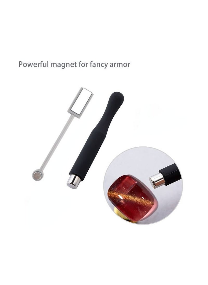 Miss Gooey Nail Polish Set Gel Nail Polish Cat Eye Color Change Glitter with Magnetic Stick Kit Super Shiny Color Long Lasting UV LED Needs Quick Drying Magnetic Art Manicure DIY At Home Soak for Women  - Image 3