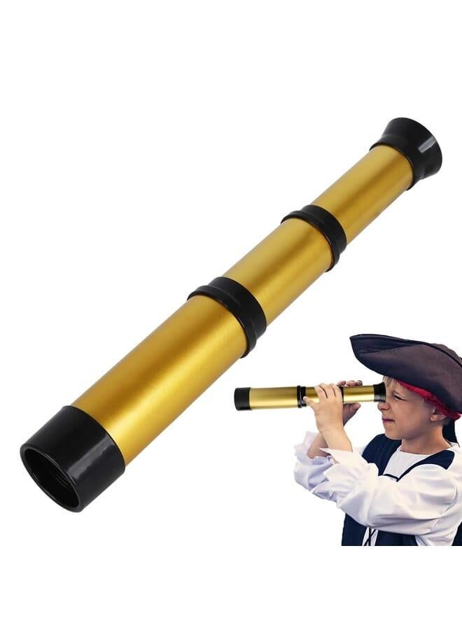 Aizuoni Telescope for Kids - Mini Waterproof Pocket Monocular Telescope | Pirate Monocular Foldable Scope, Retractable Telescope Toy for Kids 2-12 Kids, Watching Games, 