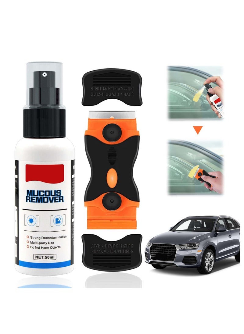 KASTWAVE Adhesive Remover, Glue Off Adhesive Remover, with Plastic Razor Blade Scraper, Sticker Remover, Decal Remover, Glue Remover Spray, Versatile Cleaning Solution for Easy Removal  - Image 1