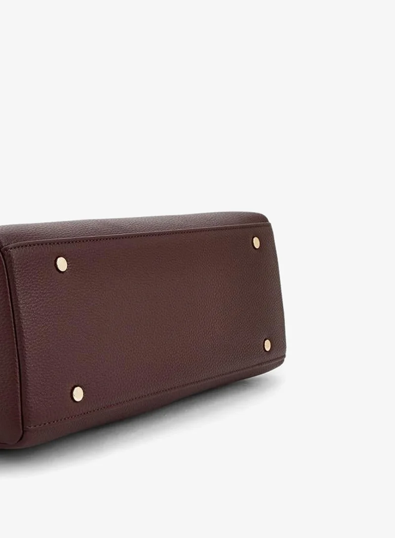 Le Confort  Solid Tote Bag With Detachable Strap And Zip Closure for Women | Best Price UAE