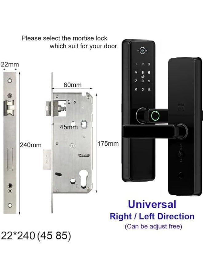 YASUCISS Smart Lock with Camera,Video Intercom,Fingerprint Smart Lock,Build in WiFi,Tuya APP Control for Home, Hotel, Office (B5 PRO) - Image 2