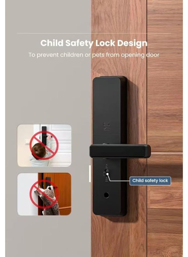 YASUCISS Smart Lock with Camera,Video Intercom,Fingerprint Smart Lock,Build in WiFi,Tuya APP Control for Home, Hotel, Office (B5 PRO) - Image 3