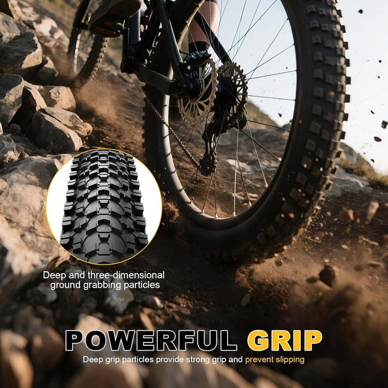 Pagpl 26 Inch Mountain Bike Tires Replacement 2-Pack with Anti-Stab Weave - Image 3