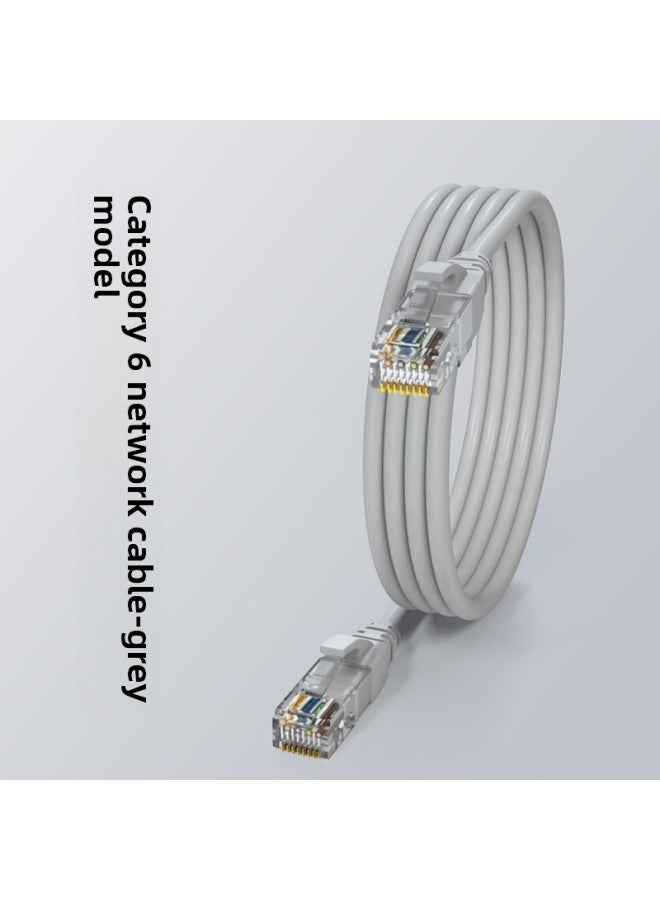 Pure Copper Network Cable Household Super 66 Gigabit Computer 55 Router 10 Broadband Finished High-speed Network 15 Meters-Color:Category 6 Gray Gigabit Over Fuluke Oxygen-free Copper-Line Length:40m