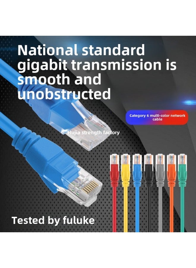 Pure Copper Network Cable Household Super 66 Gigabit Computer 55 Router 10 Broadband Finished High-speed Network 15 Meters-Color:Category 6 Gray Gigabit Over Fuluke Oxygen-free Copper-Line Length:40m