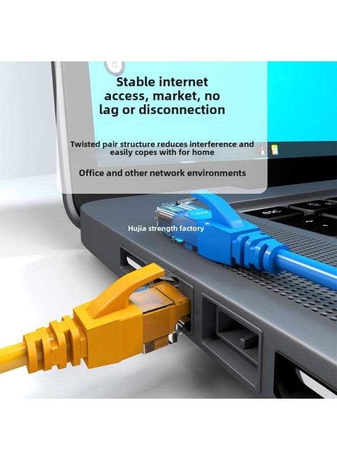 Pure Copper Network Cable Household Super 66 Gigabit Computer 55 Router 10 Broadband Finished High-speed Network 15 Meters-Color:Category 6 Gray Gigabit Over Fuluke Oxygen-free Copper-Line Length:40m