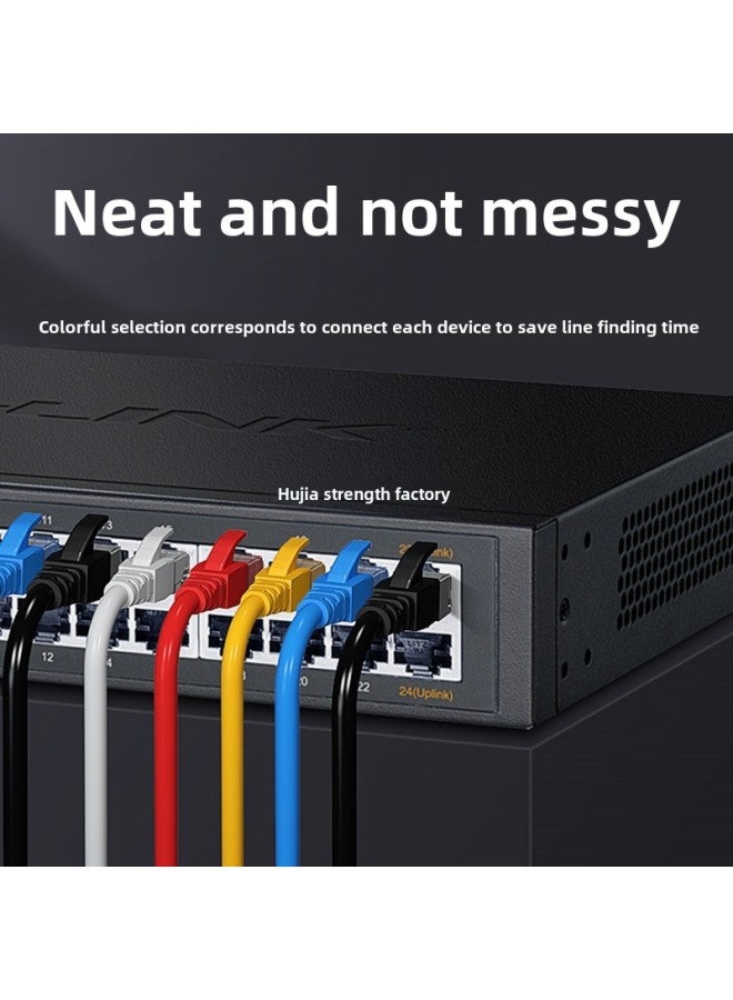 Pure Copper Network Cable Household Super 66 Gigabit Computer 55 Router 10 Broadband Finished High-speed Network 15 Meters-Color:Category 6 Gray Gigabit Over Fuluke Oxygen-free Copper-Line Length:40m