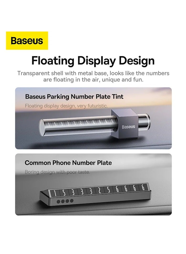 Baseus Baseus Mini Car Temporary Parking Card Phone Number Switchable Car Styling Accessories - Image 2