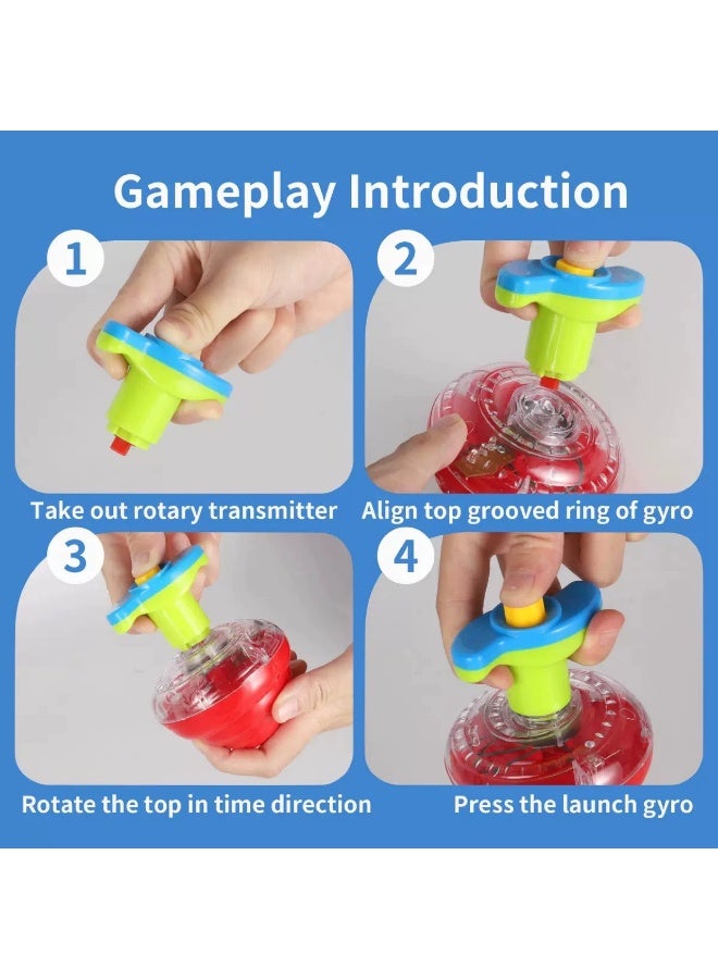 Goolsky An LED Musical Spinning Top - Fun Flashing Spring Top Toy for Children Aged 3-6, Perfect for Holiday Gifts - Image 4