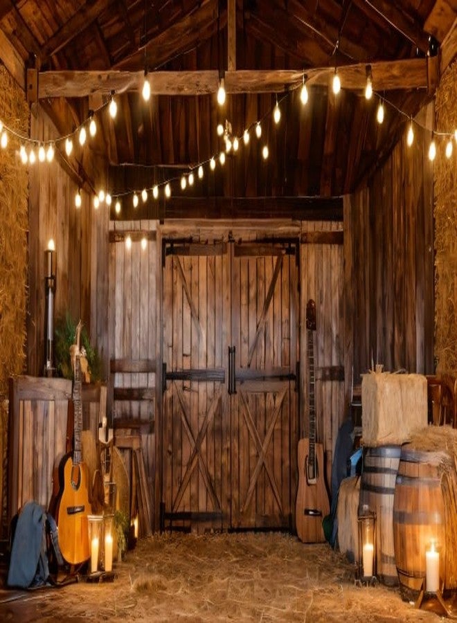 خلفية OFILA West Farm Barn، قماش 10x8 قدم، خلفية ريفية لتزيين حفلات أعياد الميلاد، خلفية لحفلات موسيقى الريف، خلفية لحفلات رعاة البقر، خلفية لحفلات الموسيقى - Image 4