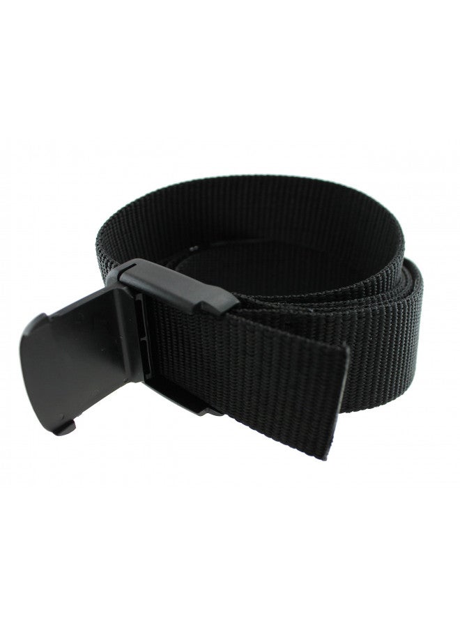 Thomas Bates Hiker Belt Nylon Blend Outdoor Web Adjustable Buckle (Black) - Image 3