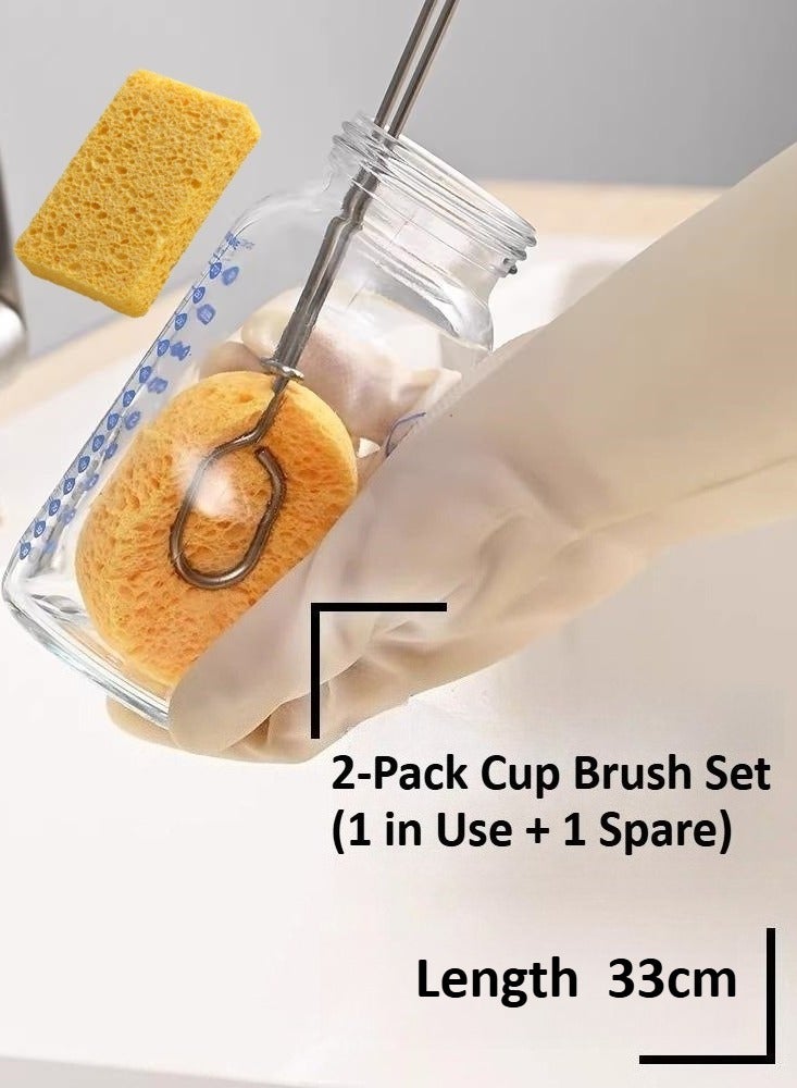 Get a FREE replacement head with purchase! Cleans deep cups & narrow bottles easily - Image 1