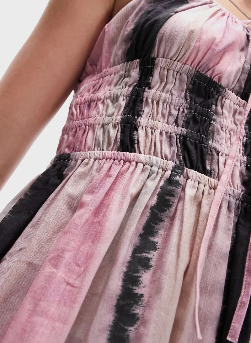 TOPSHOP Tie-Dye Midi Dress