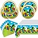 OULUN Super Bros Party Tableware 20 Plates and 20 Napkins and Tablecloth71 x 42 Super Bros Birthday Party Decorate Supplies - Image 3