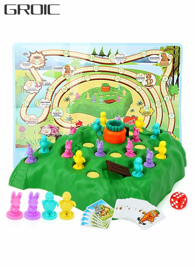 GROIC Rabbit Competitive Trap Game Toys, Rabbit Board Game, Rabbit Game Family Game Set, Children's Educational Toy Competitive Games - Image 1
