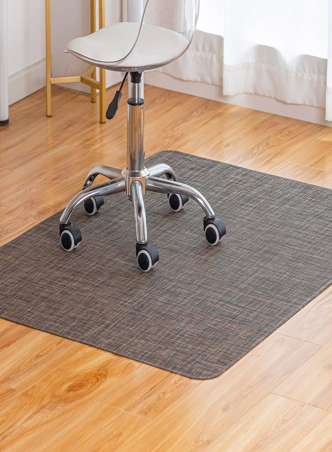 BARoyal Office Chair Mat for Hardwood Floor Under Desk Computer Rolling Chair Mat for Wood/Tile Floor Non-Slip Heavy Duty PVC Plastic Hard Floor Protector 36" x 48" (Dark Walnut) - Image 1