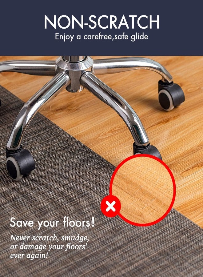 BARoyal Office Chair Mat for Hardwood Floor Under Desk Computer Rolling Chair Mat for Wood/Tile Floor Non-Slip Heavy Duty PVC Plastic Hard Floor Protector 36" x 48" (Dark Walnut) - Image 2