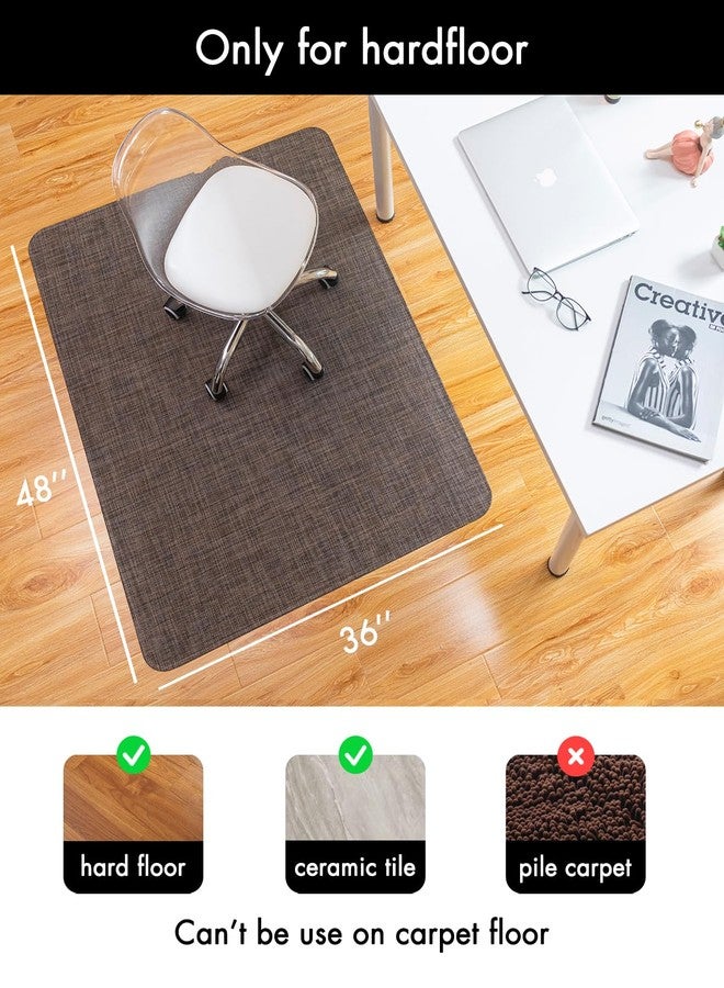 BARoyal Office Chair Mat for Hardwood Floor Under Desk Computer Rolling Chair Mat for Wood/Tile Floor Non-Slip Heavy Duty PVC Plastic Hard Floor Protector 36" x 48" (Dark Walnut) - Image 3