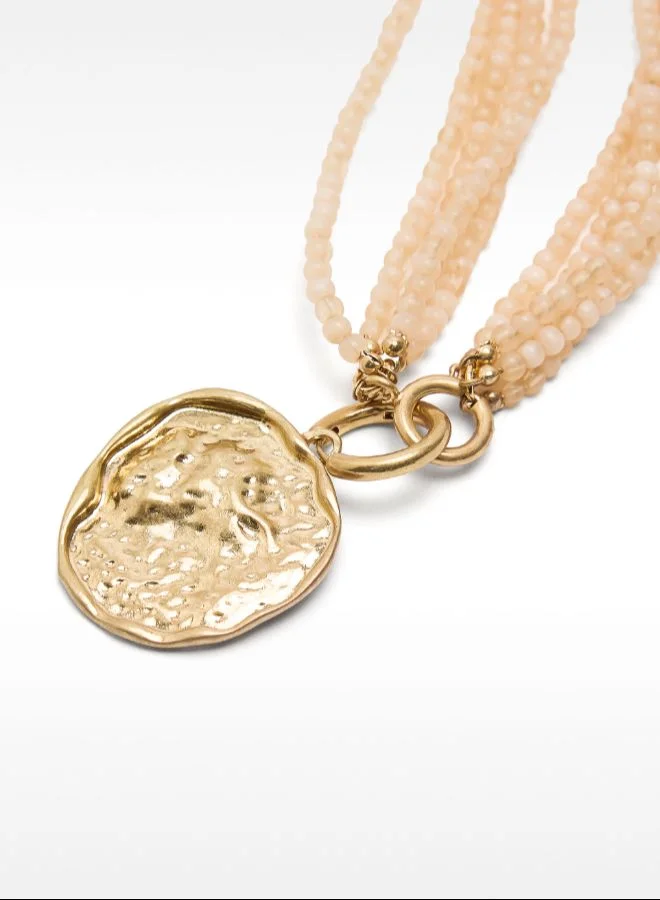 PARFOIS Gold Multi-strand necklace with medal for Women | Best Price UAE